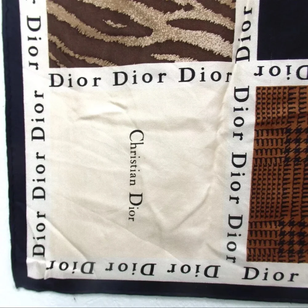 AUTH Christian Dior Silk Scarf